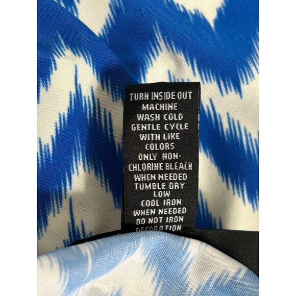 INC International Concepts Embellished Print Sleeveless Top in Blue/White- Sz XL - Picture 5 of 5